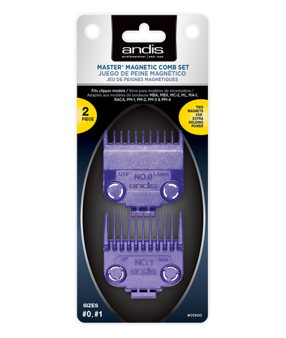 ANDIS Master Magnetic Comb Set — Dual Pack 0 & 1