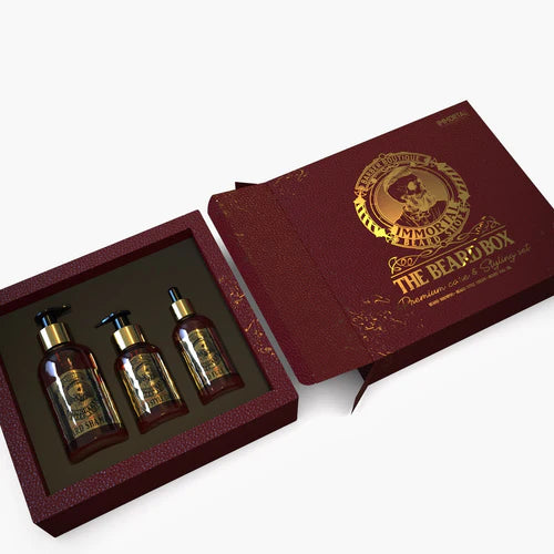 Immortal Premium Beard 3 Pack - Beard Shampoo, Cream & Oil