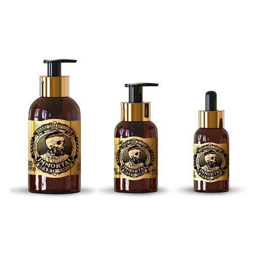 Immortal Premium Beard 3 Pack - Beard Shampoo, Cream & Oil