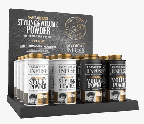 Immortal Infuse Volume Powder & Styling Powder 20g 16 Piece with Display Stand