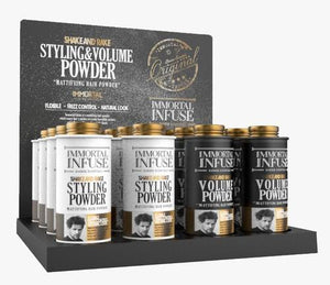 Immortal Infuse Volume Powder & Styling Powder 20g 16 Piece with Display Stand