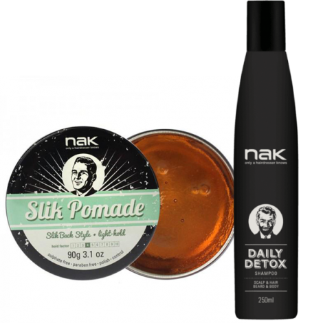 Slik Pomade With Daily Detox Shampoo Duo (2 Items)