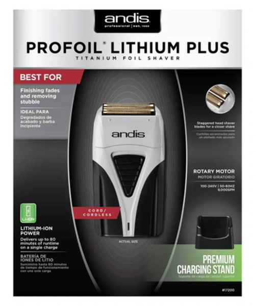 Andis ProFoil™ Lithium Plus Titanium Foil Shaver With Stand